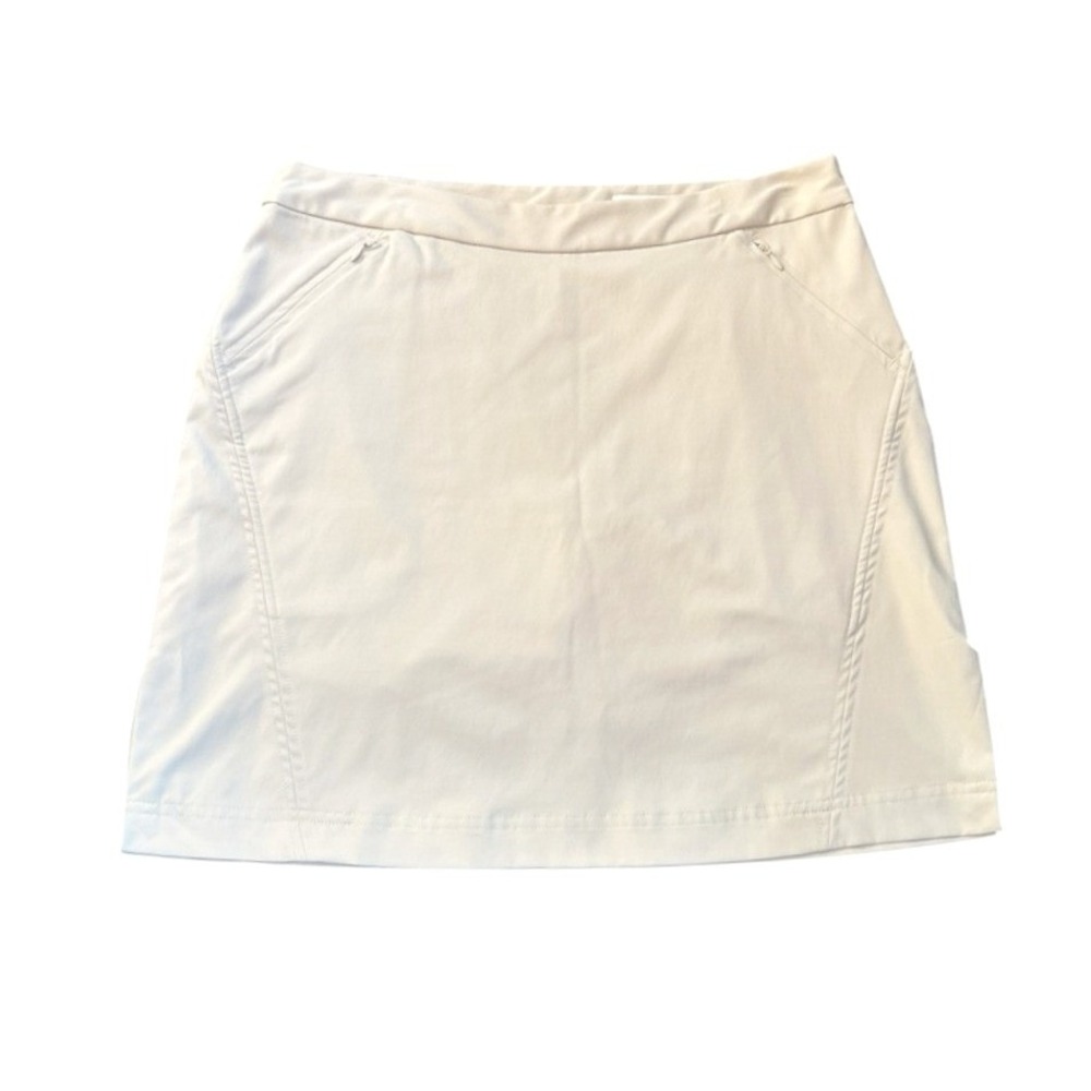 Callaway Pleated Golf Skort 10 Beige Sporty Tennis Pickleball Zip Pockets Preppy - Picture 1 of 11